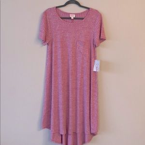NWT LulaRoe Carly pink midi dress size S